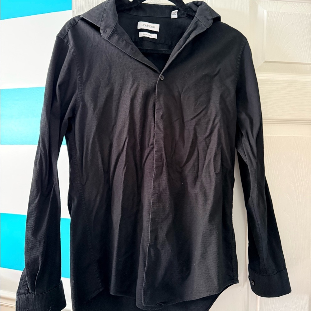 Men's Black Calvin Klein button up